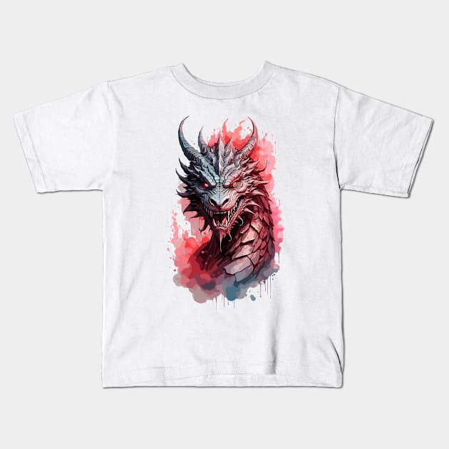 Fierce Majestic Dragon Design Kids T-Shirt by TF Brands